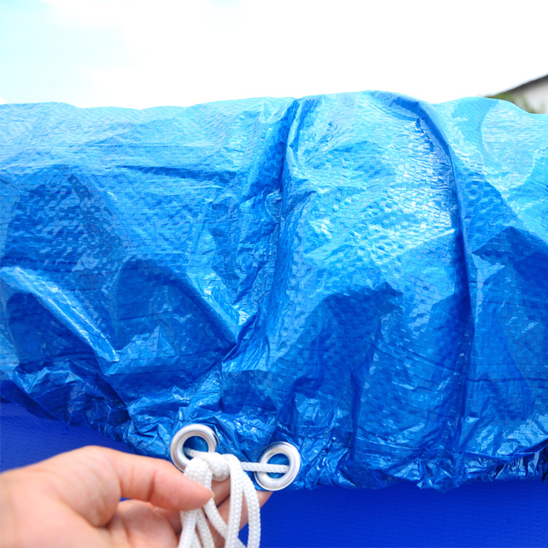 Hot Swimming Pool Cover Dust Rainproof Pool Cover Blue Round Tarpaulin Durable For Family Garden Pools Swimming Pool Accessories