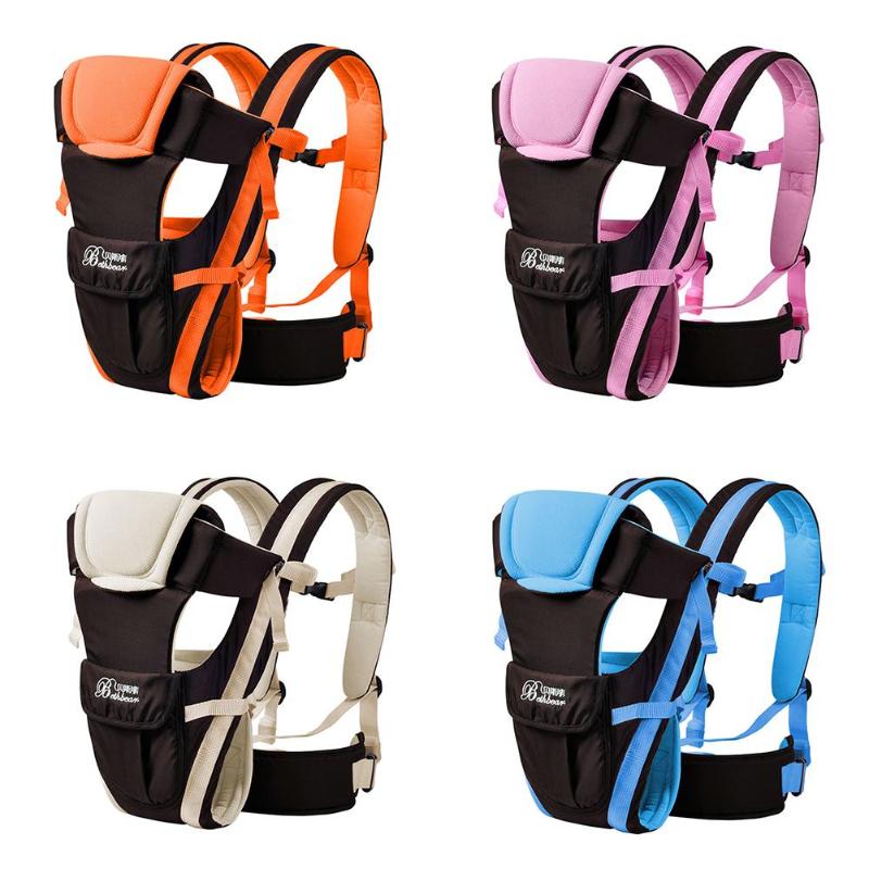 Newborn Baby Carrier Breathable Front Facing Carrier 4 in 1 Comfortable Infant Sling Backpack Pouch Wrap Baby Kangaroo Hipseat