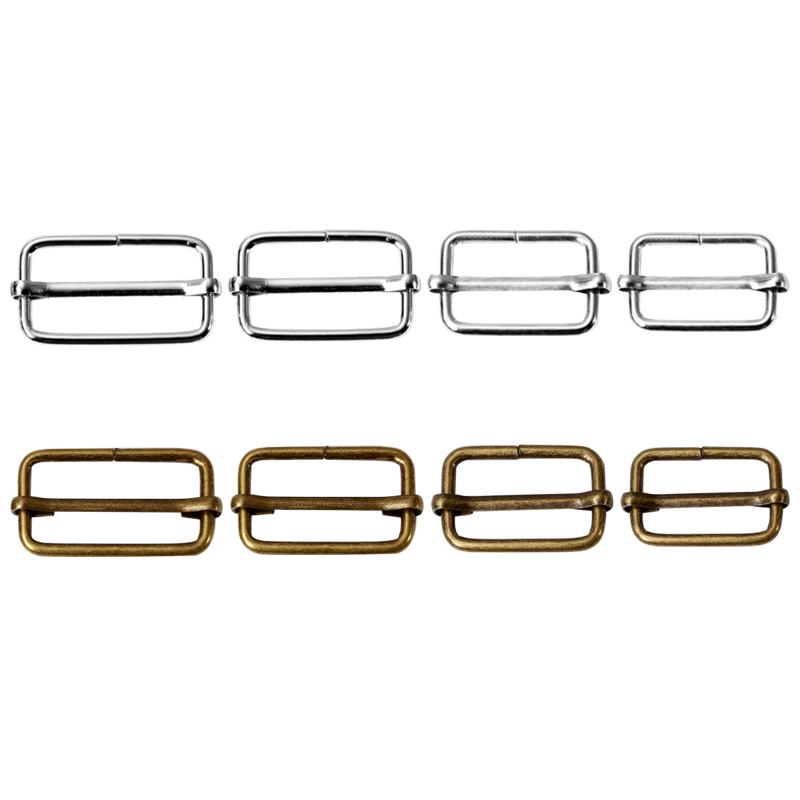 20PCS Metal Adjustable Square Ring Buckles Garment Belt DIY Needlework Luggage Sewing Handmade Bag Purse Buttons