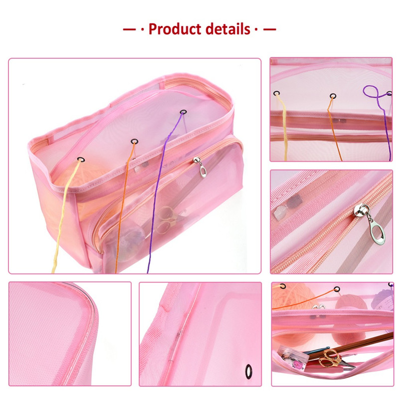 New Yarn Storage Bag Portable Tote Easy to Crochet and Knitting Organization Storage Case for Accessories Household Knitting Bag