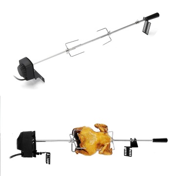 Automatic Electric BBQ Grill Rotisserie Parts BBQ Motor Spit Roaster Rod Meat Fork Kit Set Outdoor Camping Barbecue Tools 4W