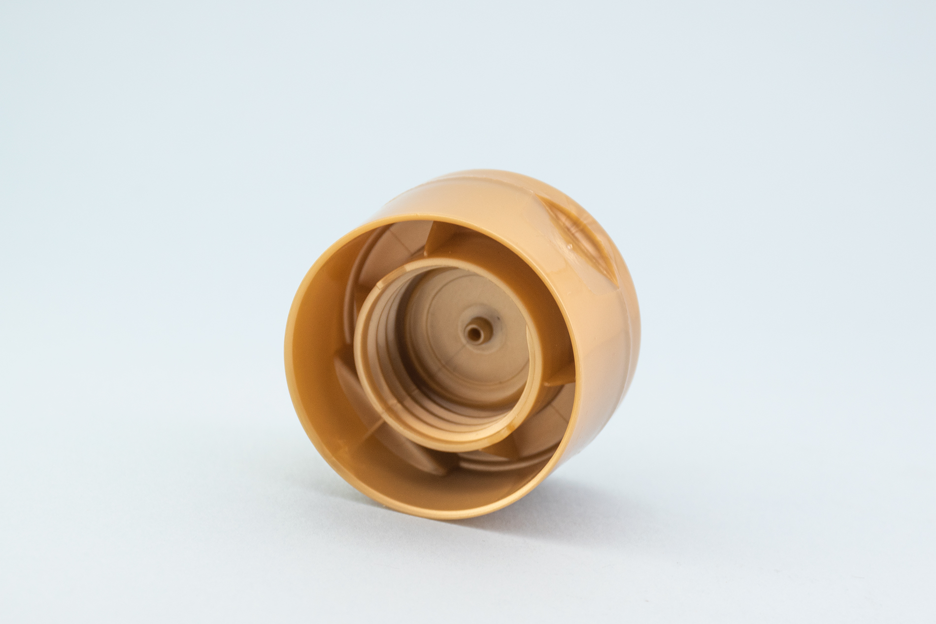 22/410 Yellow Smooth Double Wall Flip Top Cap