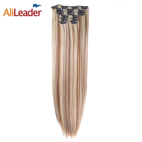 Alileader Recommend 22inch 30inch High Quality 26 Colors Synthetic Silky Straight 16 Clips Seamless Clip In Hair Extensions Supplier, Supply Various Alileader Recommend 22inch 30inch High Quality 26 Colors Synthetic Silky Straight 16 Clips Seamless Clip In Hair Extensions of High Quality