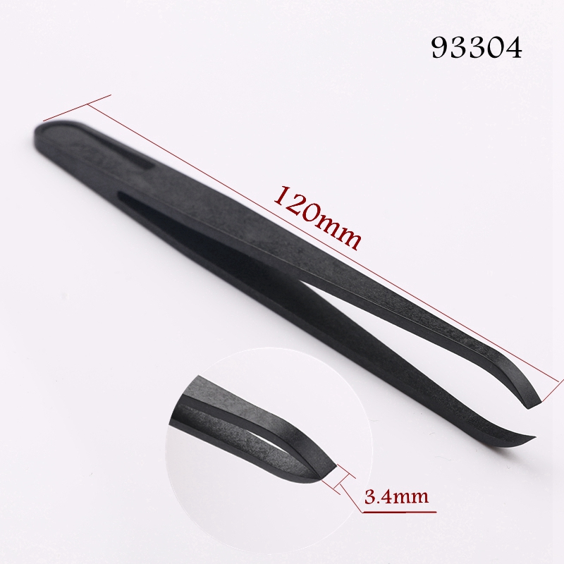 100pcs/lot Anti-static Carbon fiber Electronic Tweezers ESD Plastic Forceps PCB Repair Hand Tools