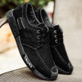 New canvas shoes deodorant breathable men's shoes tide shoes non-slip male students tie casual stripes men shoes tyu7