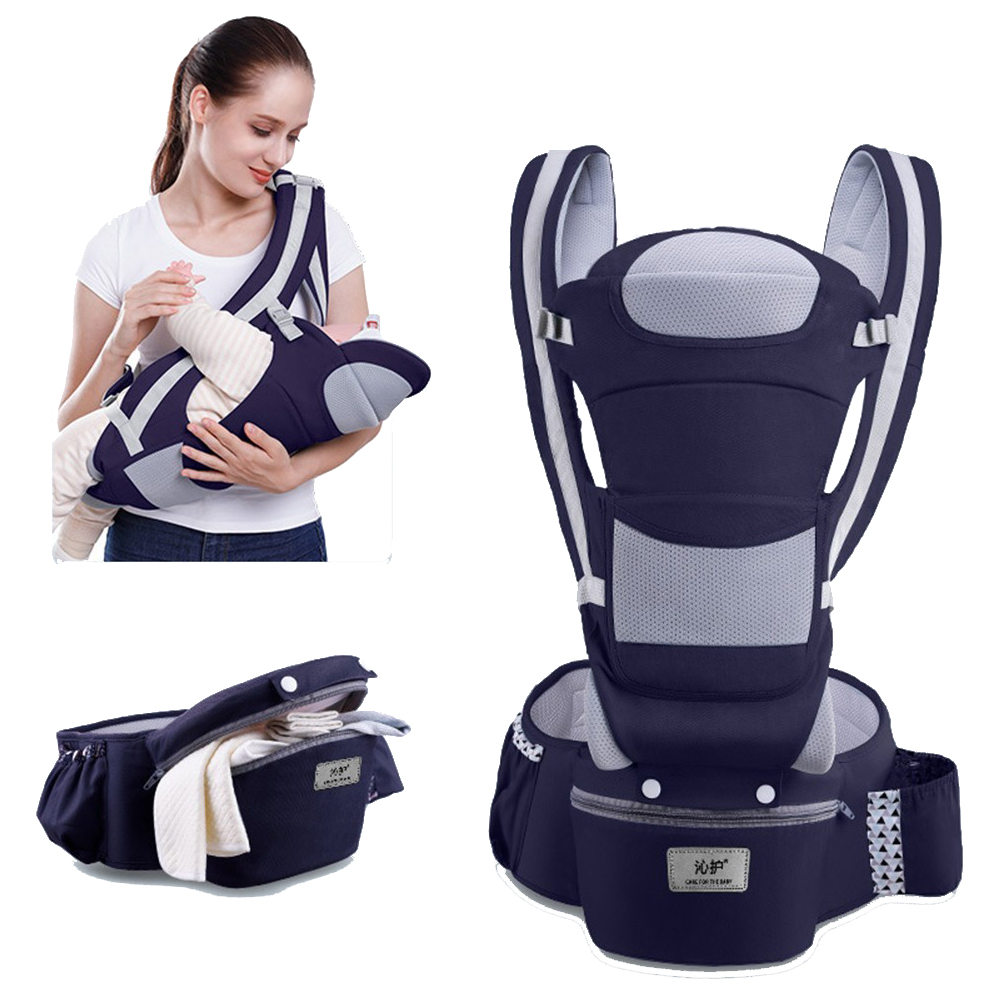 Hot Newborn Infant Baby Carrier Solid Breathable Ergonomic Adjustable Wrap Sling chest kangaroo Backpack 0-4 Years