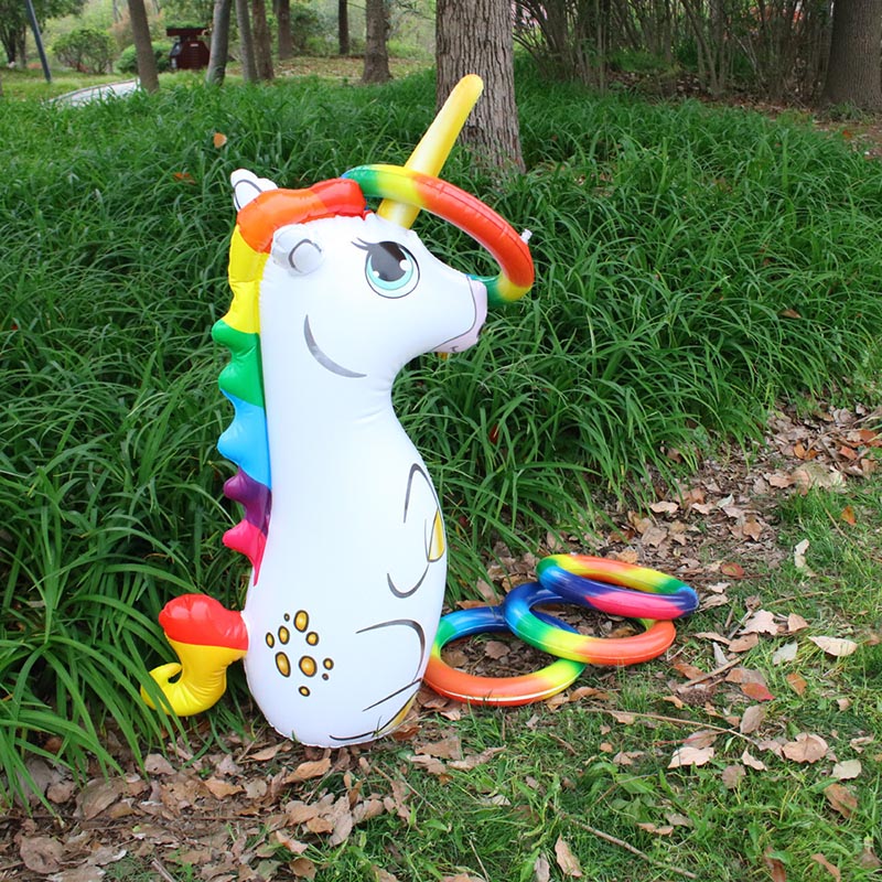 Kids Inflatable Water Sprinkler Inflatable Unicorn Punching Bags 7