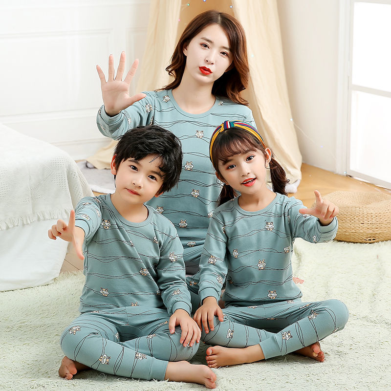 New Family Look Pajamas Sets Winter Cotton Night Set Parent-child Sleepwear Family Matching Outfits Mommy And Me Clothes Pyjamas