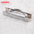 NAIERDI Tatami Hidden Handles Zinc Alloy Door Embedded Pull Cover Floor Cabinet Handle Dark Recessed Knobs Furniture Hardware