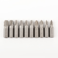 10pcs 25mm CR-V PZ Pozidriv Bits 1/4 Inch 6.35mm Hex Shank PZ0 PZ1 PZ2 PZ3 Anti Slip Electric Screwdriver Bit Set