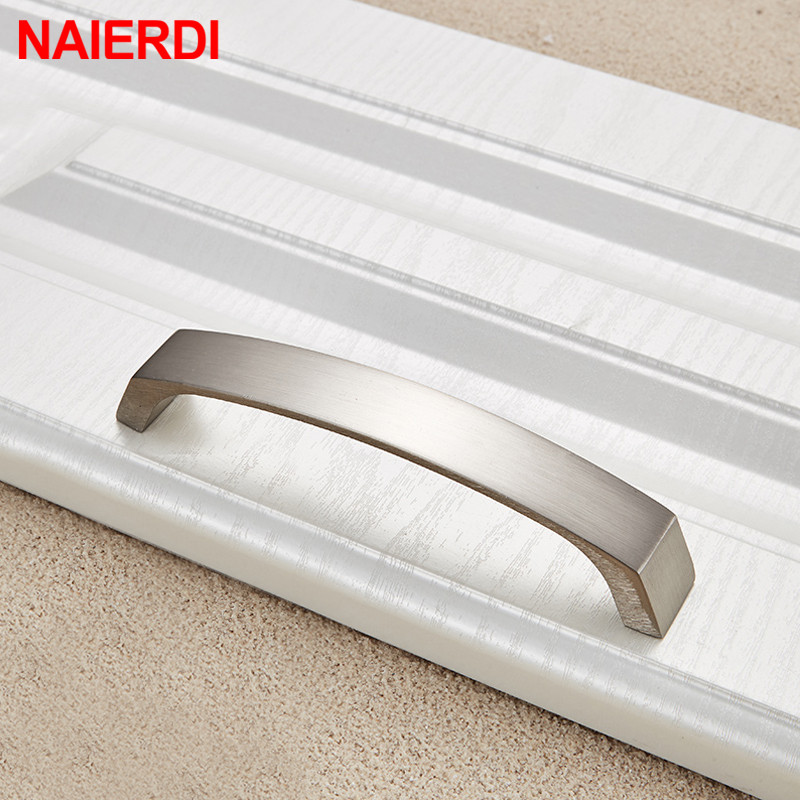 NAIERDI 10PCS Modern Style Cabinet Pulls Knobs Door Kitchen Handles Furniture Hardware Wardrobe Cupboard Handle Drawer Pulls