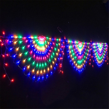 EU/US Plug 3M 3 Peacock Mesh Net Led String Lights Outdoor Fairy Garland for Wedding Christmas Wedding New Year Party Decoration