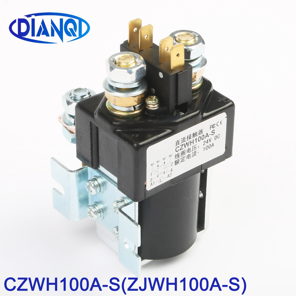 DIANQI SW84-S NO+NC 12V 24V 36V 48V 60V 72V 100A DC Contactor ZJWH100A-S for motor forklift electromobile grab wehicle car winch