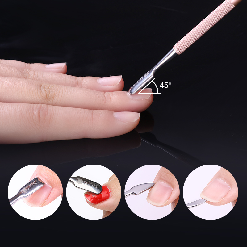 1pc Stainless Steel Nail Art Double Sided Cuticle Finger Dead Skin Cut Remover Pusher Pedicure Nail Care Tools