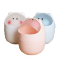 2020 New Mini Flip Storage Bucket Cartoon Pig Office Desktop Decoration Small Table Paper Waste Bins Life Household Accessories