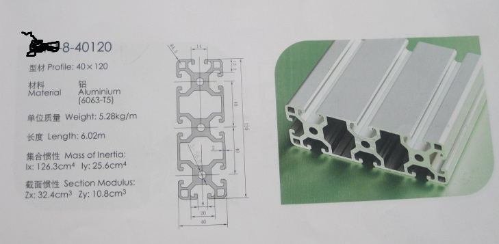 1pcs L1000mm 40120 aluminium profile extrusion door window frame Equipment