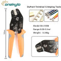 IWS-SN-01BM IWISS Ratchet Wire Cable Crimping Pliers Tool 0.08-0.5mm² for Dupont PH2.0 XH2.54 KF2510 JST Molex D-SUB Terminal
