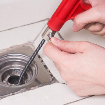 Hand-cranked Sewer Pipe Dredger Remove Hair Dirt Toilet Sinks Manual Dredge Cleaning Tools Household For Kitchen Sink Bathroom