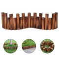 Anticorrosive Wood Small Bamboo Fence Hurdle Balcony Grow Flowers Garden Flower Pond Decorate Log Timber Pile Enclosure Fence