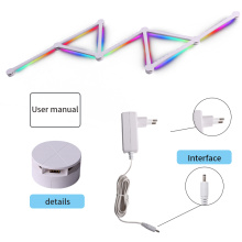 Connected Colorful Trapezoid Lamp Strip Led Wall Lamp