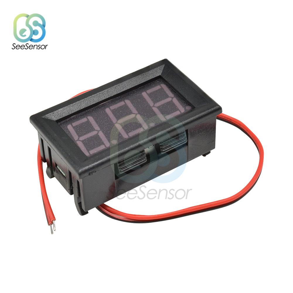 0.56 inch LED Digital Voltmeter AC 70-500V Vehicles Motor 2 Wire Volt Voltage Panel Meter Blue Red Green LED Voltmeter 110V 220V