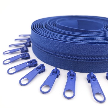 5 Meters Zipper by the Yard Nylon Coil Zippers with 10pcs Zipper Slider for purses, bags and other sewing projects