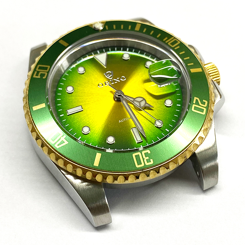 Diving watch with open-work caseback