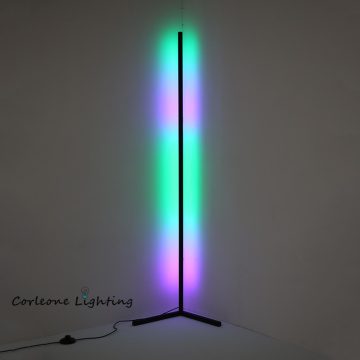 RGB Corner Floor Lamp Nordic Modern Simple LED Rod Floor Lamps for Living Room Bedroom Atmosphere Standing Indoor Light Fixtures