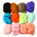 12pcs/Lot 12 Colors 5g Soft Wool Fibre Roving For Needle Felting DIY Hand Spinning Sewing Doll Needlework Fibre Arts