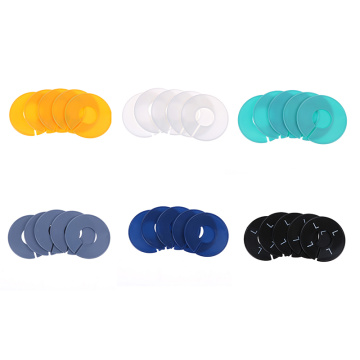 5pcs Plastic Dividers Clothing Round Rack Ring Size Dividers Fits Round Or Square Tube Garment Tags Size Marking Ring (35mm)