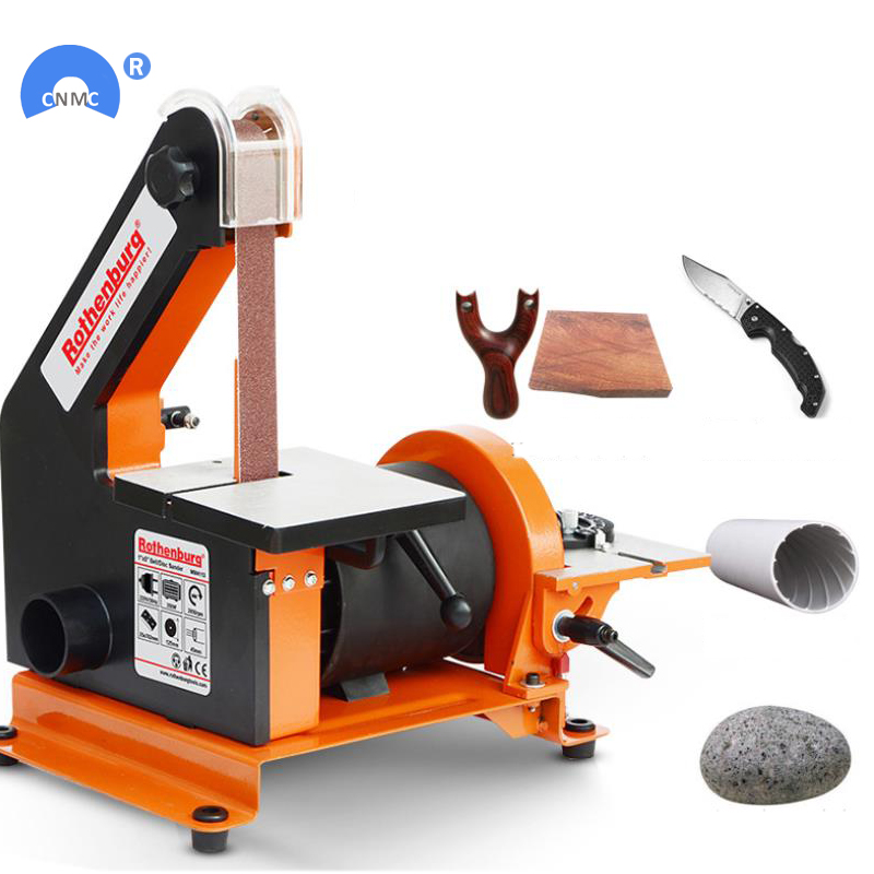 Free Shipping 220V Desktop polishing machine DIY Small abrasive belt sander Woodworking grinder knife sharpener