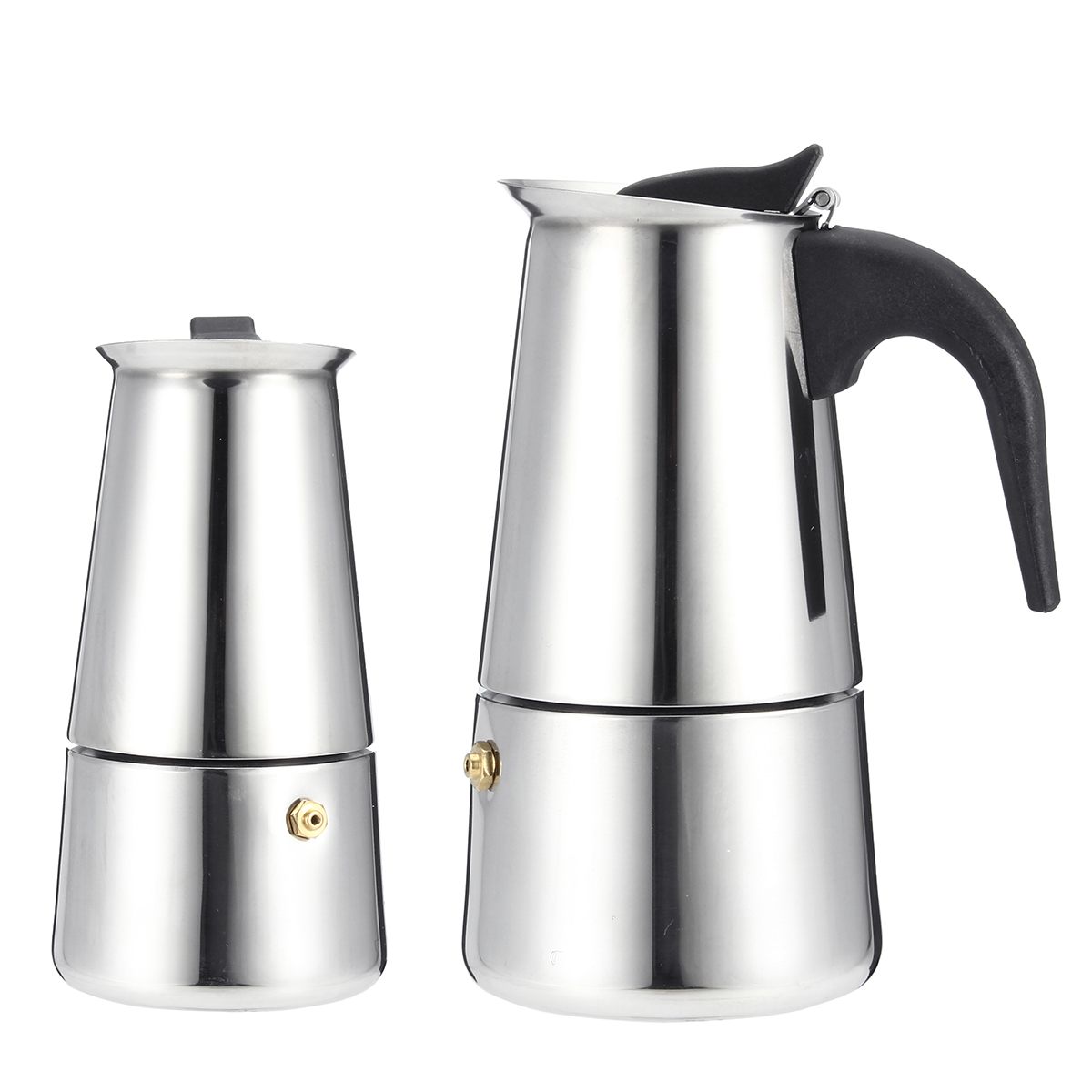 200/450ml Stainless Steel Coffee Pot Mocha Espresso Latte Percolator Coffee Maker with Electric stove Filter Drink Cafetiere
