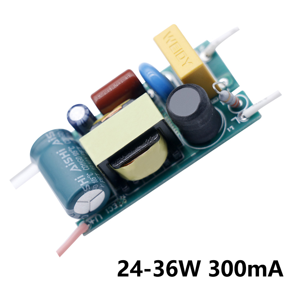 LED Driver 24-36W 300mA DC80-120V Power Supply Constant Current Automatic Voltage Control Lighting Transformers For LED Bulb