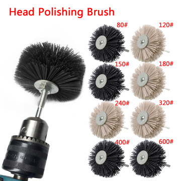 Abrasive Wire Grinding Flower Head Abrasive Nylon Wheel Brush Woodwork Polishing Brush Bench Grinder