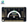 4CM Multifunctional PCB Measuring Ruler Tool Engineering Ruler with Keychain Protractor Measurement Tool