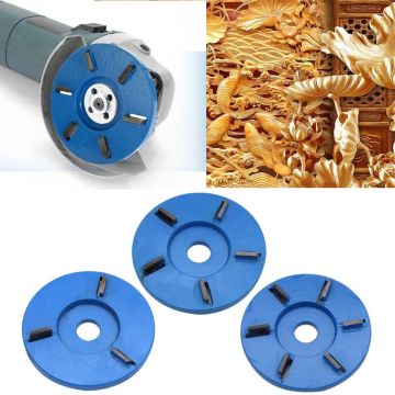 3/5/6 Teeth Flat Power Wood Carving Cutter Disc Milling Attachment 90mm Diameter For 16mm Aperture Angle Grinder