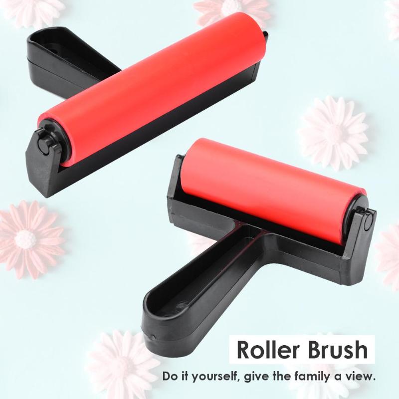 Red Rubber Roller Brush DIY Diamond Painting Brushing Craft Art Drawing Tools Home Wall Decorative Painting Brush