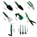 Garden Tool Set 10 Pieces Hand Tool With 3-Tooth Harrow Pruner Rake Shovel Grass Shear Spray Bottle With Storage Case