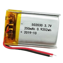 Hot Sell 502030 3.7V 250mAh Li Polymer Battery