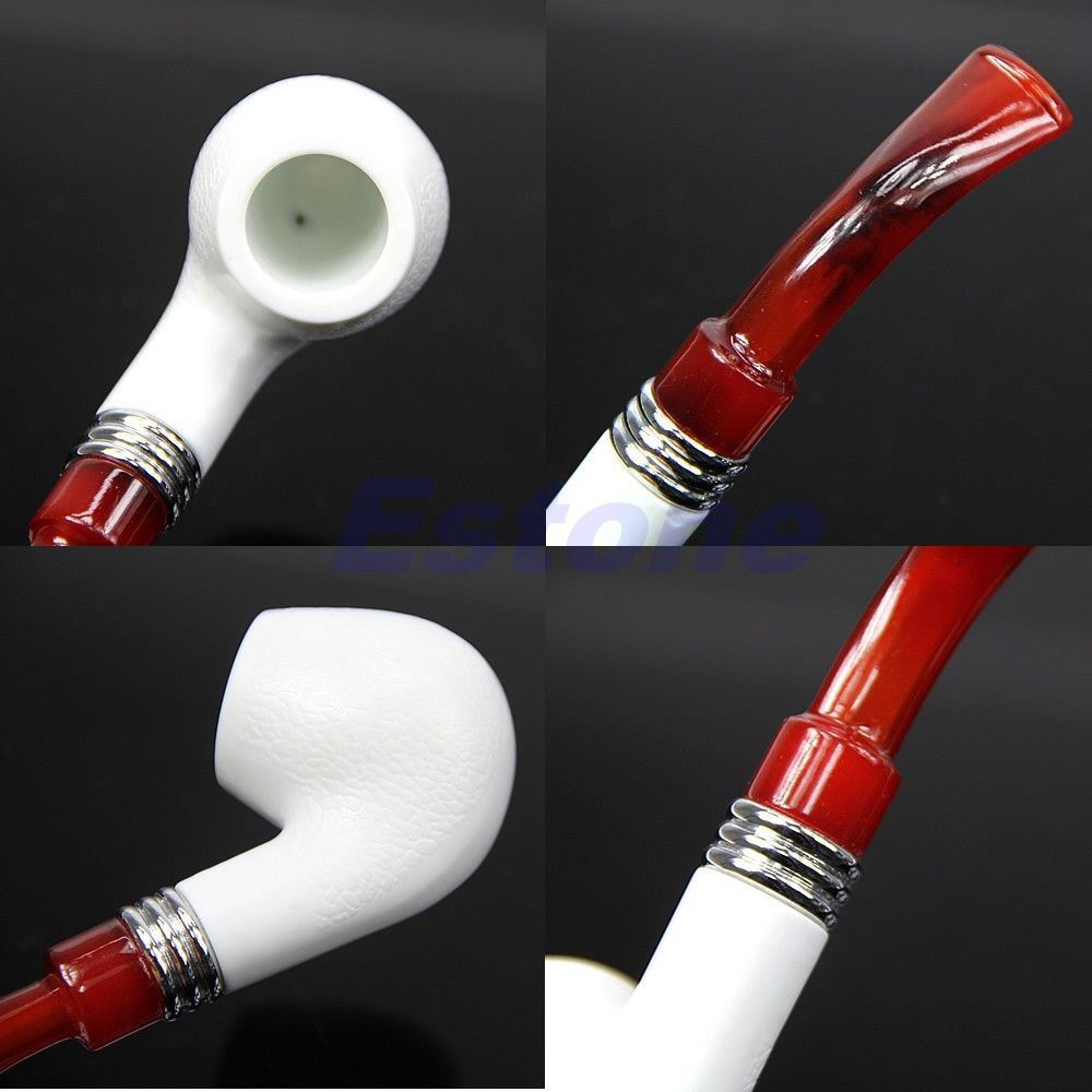 Vintage White Red Sepiolite pipe Meerschaum Durable Classic Smoking Pipe Tobacco Cigarettes Cigar Pipes Gift 2020 Hot Sale