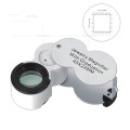 45 times portable HD with scale measuring magnifying glass LED lamp UV antique jewelry identification