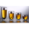 Brand 5 Size Lead-free Double Wall Handmade Glass Heat Resistant Tea Coffee Drink Cup Insulated Clear Glass Drinkware