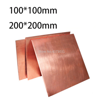 1pc 99.9% Copper Sheet Plate DIY Handmade material Pure Copper Tablets DIY Material for Industry Mould or Metal Art 100x100mm