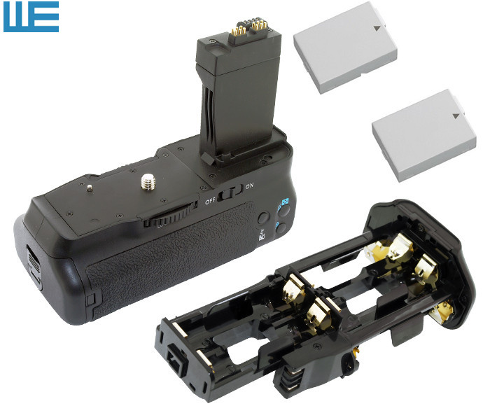 BG-E8 Battery Grip +2 x LP-E8 LPE8 for Canon Rebel T2i, T3i, T4i, for EOS 550D, 600D, 650D, 700D, Kiss X4 Cameras.