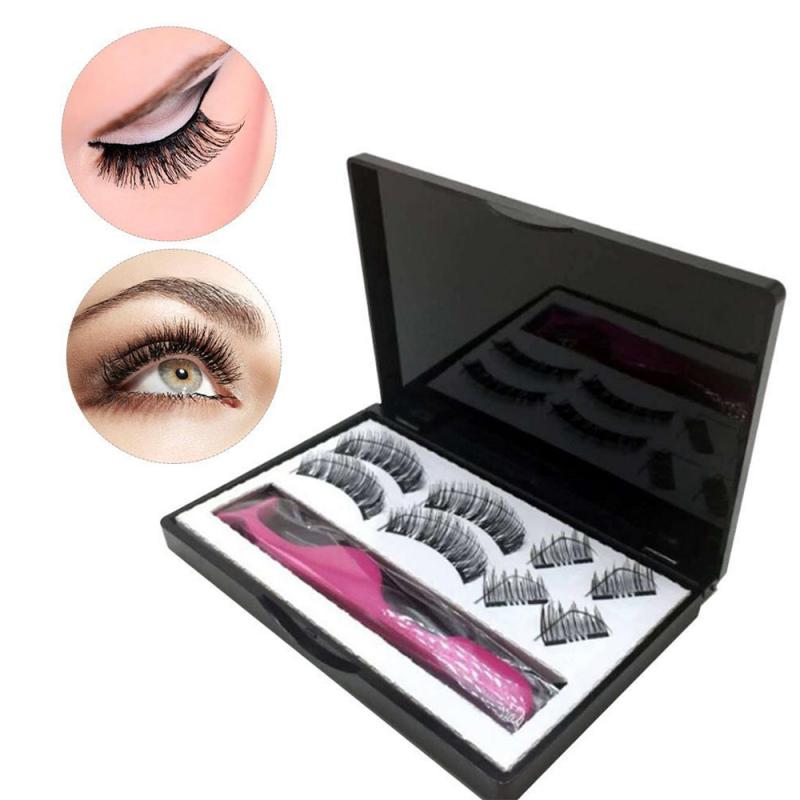 3D Magnetic Eyelashe Extension Natural False Eyelashes Long Thick Magnet Fake Eye Lashes Makeup Pure Handwork Black Eye lashes