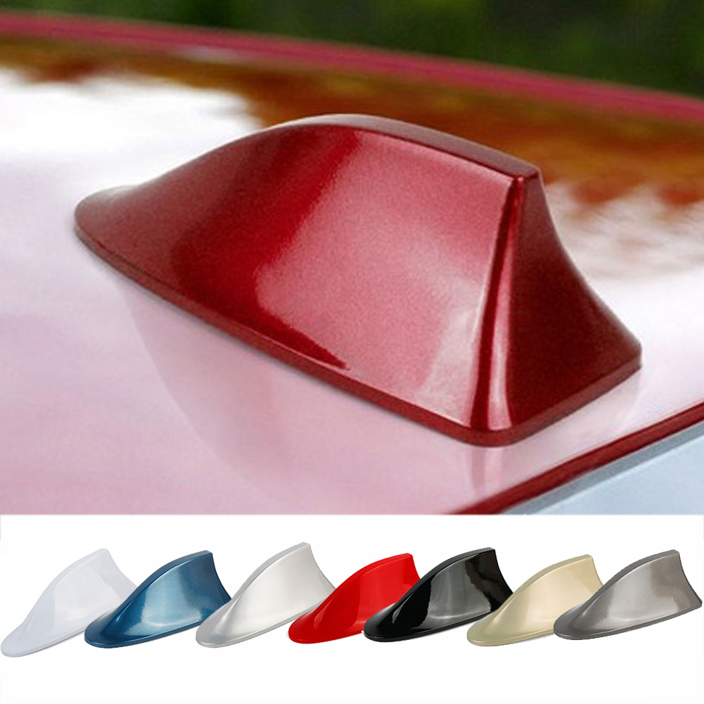 Universal Car Roof Shark Fin Decorative Aerial Antenna Cover Sticker Base Roof Carbon Fiber Style For BMW/Honda/Toyota