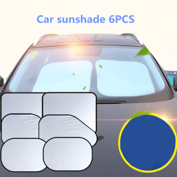 6pcs car sunshade silver-coated summer Sun and heat insulation car window sun shade Car accessories interior Universal Set