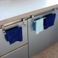 Stainless Steel Towel Hanging Rack Cabinet Drawer Towel Holder Door Bathroom Kitchen Storage Holder Cabinet Organizer Hanger