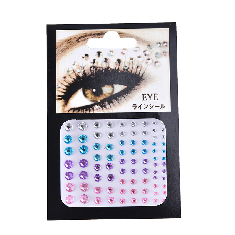 10stylesChristmas DIY Eye Tattoo Stickers Makeup Xmas Decor Eyebrow Face Body Art Adhesive Crystal Glitter Jewels Festival Party