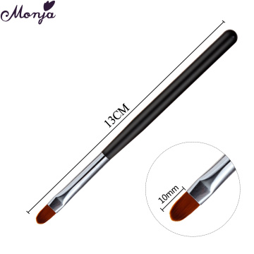 Monja 1Piece Nail Art Black Handle Pattern Painting Brush Acrylic UV Gel Extension Builder Coating Drawing Pen DIY Manicure Tool